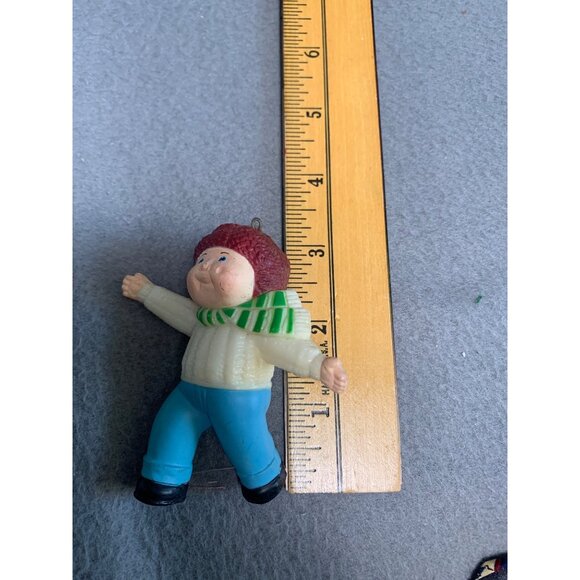 Vintage 1983 Cabbage Patch Kid Ice Skating Boy Ornament PVC 4" - Picture 4 of 5